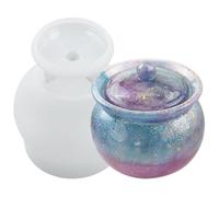 Generico Resin Jar Mold - Silicone Jewelry Box with Lid, Storage Box Epoxy Casting Molds, Trinket Case Flower Pot Crafts, Storage BX Epoxy Casting Molds DIY Home Decor Accessory | for DIY