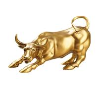 Generico Resin Wall Street Bull - Figurine Office Ornament, Stock Market Sculpture | Desktop Shelve Reception Room Decoration, Professional Financial Desk Accessory Display Collectible