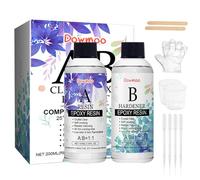 Generico Resina Epossidica Trasparente - Kit 1:1 per Colata e Rivestimento, Non Ingiallisce e Non Produce Bolle, Resistente alle Fiamme, Emette Pochi Odori