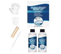 Generico Resina epossidica Trasparente UV - Kit AB 200 ml Autolivellante Anti Ingiallimento | Set per Gioielli Fai da Te, Decorazione Artigianale, sotto Tavolo in, creazione Artistica per la casa