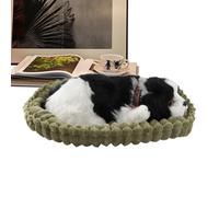 Generico Respiro Realistico Peluche - Cucciolo di Peluche con Suono - Bambola di Cane Realistica,Per Bambini Calma, Viaggi, Auto, Compleanno, Regalo Natale