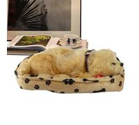 Generico Respiro Realistico Peluche - pupazzo cucciolo interattivo | peluche cane da conforto,Per Bambini Calma, Viaggi, Auto, Compleanno, Regalo Natale