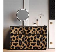 Generico Respiro Selvaggio Opaco Carta da Parati da Attaccare e Staccare 45x500CM Nero Marrone Stampa Leopardata Impermeabile Addensare Autoadesivo Decorativi Carta Adesiva Adatto per Diversi Scenari