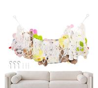 Generico Rete Amaca Per Animali Di Peluche - Grande Boho Da Parete Resistente - Amaca Per Animali Di Peluche Da Parete - Per Ragazzi Ragazze Bambini Piccoli Camera Da Letto Asilo Sala Giochi