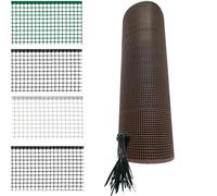 Generico Rete Balcone Protettiva in plastica per Ringhiera Cancelli e Recinzione Decorativa per Giardino Anticaduta Protezione Bambini e Animali con 100 Fascette in Omaggio (h1x25mt, Marrone)