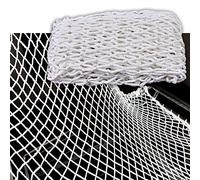 Generico Rete da Pesca Decorativa per la Sicurezza - Rete per ringhiere delle Scale in Corda Spessa 6 mm, Recinzione per Parco Giochi all'aperto a Prova di Bambino, Copertura per carico Bianca 1x9 m,