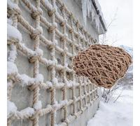 Generico Rete di Corda di Canapa da 7x26 Piedi per Bambini, Rete di Sicurezza Resistente per Struttura da Arrampicata, Robusta Rete Protettiva per Parco Giochi, Diametro della Corda di 1 cm, Ideale p