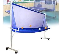 Generico Rete di Raccolta per Ping Pong, con 4 Ruote Universali + Bocchetta di Recupero Palla, per Qualsiasi Tavolo da 72 A 82 Pollici, per Esercizi con più Palline.