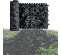 Generico Rete Mimetica Nero, 1.5x2m 2x3.0m 6x6m Telo Ombreggiante per Esterni, Schermo Solare E Privacy Reticolato da Camuffamento per Campeggio, Feste, Bar, Caccia E Decorazione(W6xH9m)