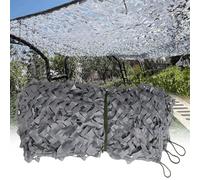 Generico Rete Mimetica Ombreggiante 3x3.0m, Telo Mimetico Grigia, Reti mimetiche Militare per Esterni Giardino 1x11m 2x7m 3x5m 5x16m Rotolo di Reticolato da Camuffamento Copertura per Caccia(3.5x16m)
