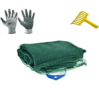 Generico Rete Raccolta Olive Telo Telone Antispina con Occhielli Rastrello e Guanti Omaggio Bordi Rinforzati per Raccolta Oliva Noci Mandorle Frutta Secca 90 gr/mq (10x10 con spacco)