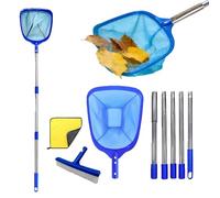 Generico Retino Piscina,Pulitore a Maglia Fine - Spazzola e cestello Rete | per Piscine interrate, Fuori Terra, Cortili, Giardini, patii, vasche idromassaggio, stagni, Spa, detriti e Foglie