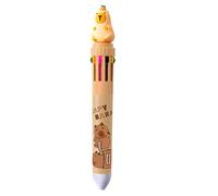 Generico Retractable Capybara Pen - 10-In-1 Multicolor Pen For Students For Fun And Functional Writing, Cute Animal Design With Smooth Ink Flow, School Home Work Office Supplies