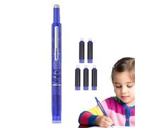 Generico Retractable Fountain Pen, Fine Nib Tool, 0.38mm Ink Pen Set, Smooth Writing School Stationery 5 Ink Cartridges Included for Journaling Note Taking Doodling Use 0.71x0.59x6.1 inches