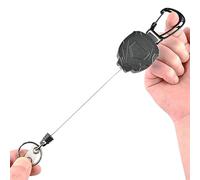 Generico Retractable Keychain Heavy Duty - Black Key Chain Extender For Offices | Multifunctional Accessory For Nursery Offices Teacher Outdoor Activities Lovers | Holder, Lanyard For K