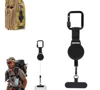 Generico Retractable Phone Lanyard Anti-Theft, Universal Phone Tether with Steel Cable & Heavy Duty Carabiner for Travel, Hiking, Music Festivals, 24-inch Extendable Cell Phone Security Strap (1pcs)