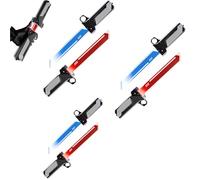 Generico Retractable Plug-in Lightsaber Toy, Fingertip Rotation Double-Bladed 2-in-1 Red & Blue LED Light Sword, Retractable Plug-in Design, Suitable Family Game Holiday Part, Presenting Gifts (3PCS)