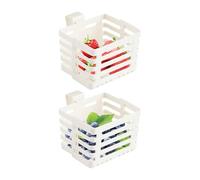 Generico Retractable Small Wall Basket Set - Compact Foldable Organizer Containers, Ventilated Hollow Structure, Lightweight Multi Use Storage Bins | Ideal For Bathroom Essentials, Kitchen Supplies