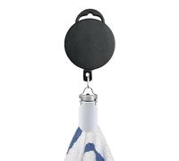 Generico Retractable Towel Clip - Retracting No-Drill Adhesive, Strong Towel Holder Clips for Bathroom Organization and Space Saving Use | Wall Mounted Clips for Home Apartment Bathroom RV Gym Shower