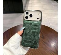 Generico Retro Crocodile Texture Synthetic Protective Case for iPhone 17/16/15/14/13 Pro Max,Full Body Rugged Shockproof Protection Cases with Camera Lens Protector