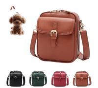 Generico Retro Crossbody Leather Bag, 2025 Upgrade Double Layer Large Capacity Mini Messenger Bag, Anti-Theft Retro Design for Women (brown)