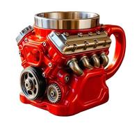 Generico Retro Engine Coffee Mug, 3D Mechanical Coffee Cup, 15oz Retro Engine Mug, Stainless Steel Liner, Double-walled, Designed for car enthusiasts (Retro Engine Coffee Mug)