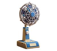 Generico Retro Mini Desktop Desk Fan Rechargeable USB Powered Table Fan Strong Speed Portable Cooling F́an For Bedroom Office Car Dormitory Student Use