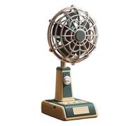 Generico Retro Mini Desktop Desk Fan Rechargeable USB Powered Table Fan Strong Speed Portable Cooling F́an For Bedroom Office Car Dormitory Student Use