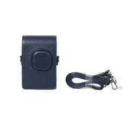 Generico Retro Mini sacchetto di immagazzinaggio della macchina fotografica per Instax Mini liplay + cuoio dell'unità di elaborazione coperchio di protezione Custodia da viaggio con tracolla (Blue)