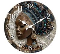 Generico Retro Non Ticking Bookshelf Round Decorative Clocks (Style C, 12inch/30cm)