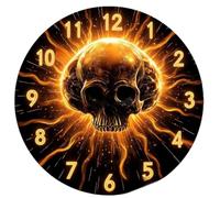 Generico Retro Non Ticking Bookshelf Round Decorative Clocks (Style D, 8inch/20cm)