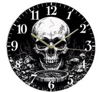 Generico Retro Non Ticking Bookshelf Round Decorative Clocks (Style E, 10inch/25cm)