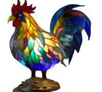 Generico Retro Resina macchiata Animale Lampada da Tavolo,Animale Serie di lampade da Tavolo Lampada da Comodino Piccolo Luce Notturna Decorativo