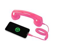 Generico Retro Ring Phone Plug in Audio Handle Receiver Landline | with Microphone Retro Handset for Cell Phone for Video Conferences Calls Chats Classroom House School Halloween Christmas