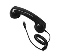 Generico Retro Ring Phone Plug in Audio Handle Receiver Landline | with Microphone Retro Handset for Cell Phone for Video Conferences Calls Chats Classroom House School Halloween Christma