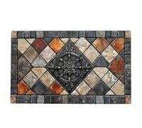 Generico Retro Rug, Anti-Slip Kitchen Doormat, Soft 20x32 Inch Square Design, and Comfortable Floor Mat, Vintage Home Decor for Balcony, Bathroom, Study, and Commercial Spaces, 9.69x31.5 inches