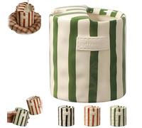 Generico Retro Striped Hand-Painted Ceramic Mark Hand-Held Cup, for Milk Coffee Juice Latte Hot Cold Drinks, Heat-Resistant Non-Slip Double-Enjoy Cup, Gift Drinkware (green)