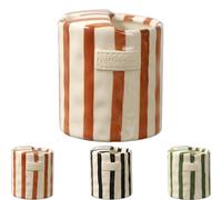 Generico Retro Striped Hand-painted Ceramic Mark Hand-held Cup - Hands-Painted Striped Coffees Mug, Heat-Resistant Non-Slip Double-Enjoy Cup for Milk Coffee Juice Latte Hot Cold Drinks (Red)