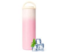 Generico Reusable Gel Ice Pack Bottle 120ml Stainless Steel ABS With Silicone Gel Core Leakproof Cold Retention Cup For Outdoor Travel Commute Use