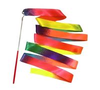 Generico Rhythmic Gymnastics Ribbon - Gradient Color Dancing Training Supplies 4-Pack | Dance Streamer Wand for Preschooler Music Classes Home School Club Birthday Party Stage Performances, 2 Meters