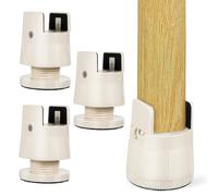 Generico Rialzi per Mobili Regolabili 6-8 Cm in Plastica Robusta Morsetti Antiscivolo, Set da 4 Pezzi per Gambe di Scrivania, Letto e Divano, Supporti Stabili per Ufficio e Casa