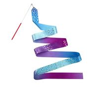 Genérico Ribbon Dancer Wand - Colorful Foldable Gradient Twirling Streamers, Dance Twirling Sticks Party Favors For Parties Classrooms Talent Shows Fitness Training Games