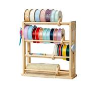 Generico Ribbon Organizer, 4 Tier Spool Storage Rack | Colorful Craft Thread Holder Display Stand Mesh Ribbon Tape Dispenser For Studio Shop Boutique Florist Gift Wrapping Use