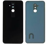 Generico Ricambio compatibile con HUAWEI MATE 20 LITE SNE-LX1 SNE-L21 SNE-AL00 Copri Batteria Vetro Posteriore Back REAR Cover Scocca completa biadesivo adesivo + lente obbiettivo CAMERA (Nero)