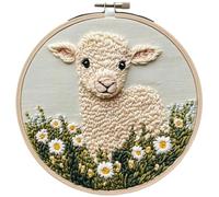 Generico Ricamo - Kit di ricamo | Kit per adulti a Needle Punch | Di pugno, ago, pecore ago con serie di forniture di produzione, mestieri con istruzione per bambini adulti PO