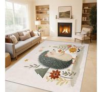 Generico Riccio Cartone Animato Tappeto Salotto Pelo Corto Morbido 120x160cm, Tappeto Camera da Letto Pianta Animale Carino Bambini, Tappeti Cucina Bambini Antiscivolo Lavabile in Lavatrice QAZ26