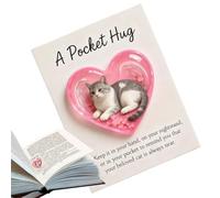 Generico Ricordo Di Gatto Memoriale - Cartolina Ornamento A Cuore Carina,Cartoline Ispirazionali Di Gatto,Per Donne Ragazze Adolescenti Natale Vacanza Condoglianze Incoraggiamento Supporto