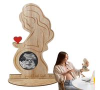 Generico Ricordo Ecografico per Bambino,Portafoto Sonogramma In Legno - Ornamento Decorativo Da Tavolo, Souvenir Neonatale Per Comodino E Soggiorno