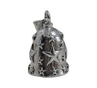 Generico Riding Bell - Alloy Motorcycle Keychain Pendant with Embossed Star Ornament | Compact Size, Luck Charm, Cruising, Touring, Long Distance Commuting, Gift for Girls, Boys