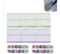 Generico Righello per L'Arte dei Diamanti, Strumento per l'allineamento dei Punti, righelli per la Pittura con Diamanti per Trapani Rotondi e Quadrati, per Principianti e Professionisti (B-6PCS)